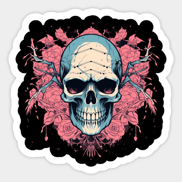 Wicca Skull Witchcraft Spider Spell Sticker by TOKEBI